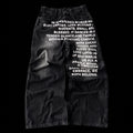 Calça Jeans Baggy Wide Leg Y2K com Letreiros