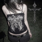 Top Tubo Cropped Tomara Que Caia Gótico Y2K