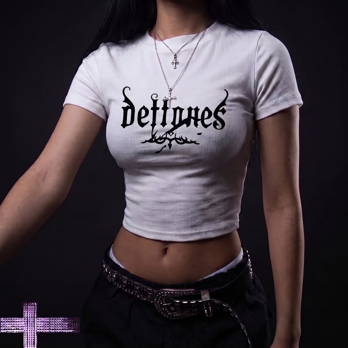 Baby Tee Estampa Banda Deftones
