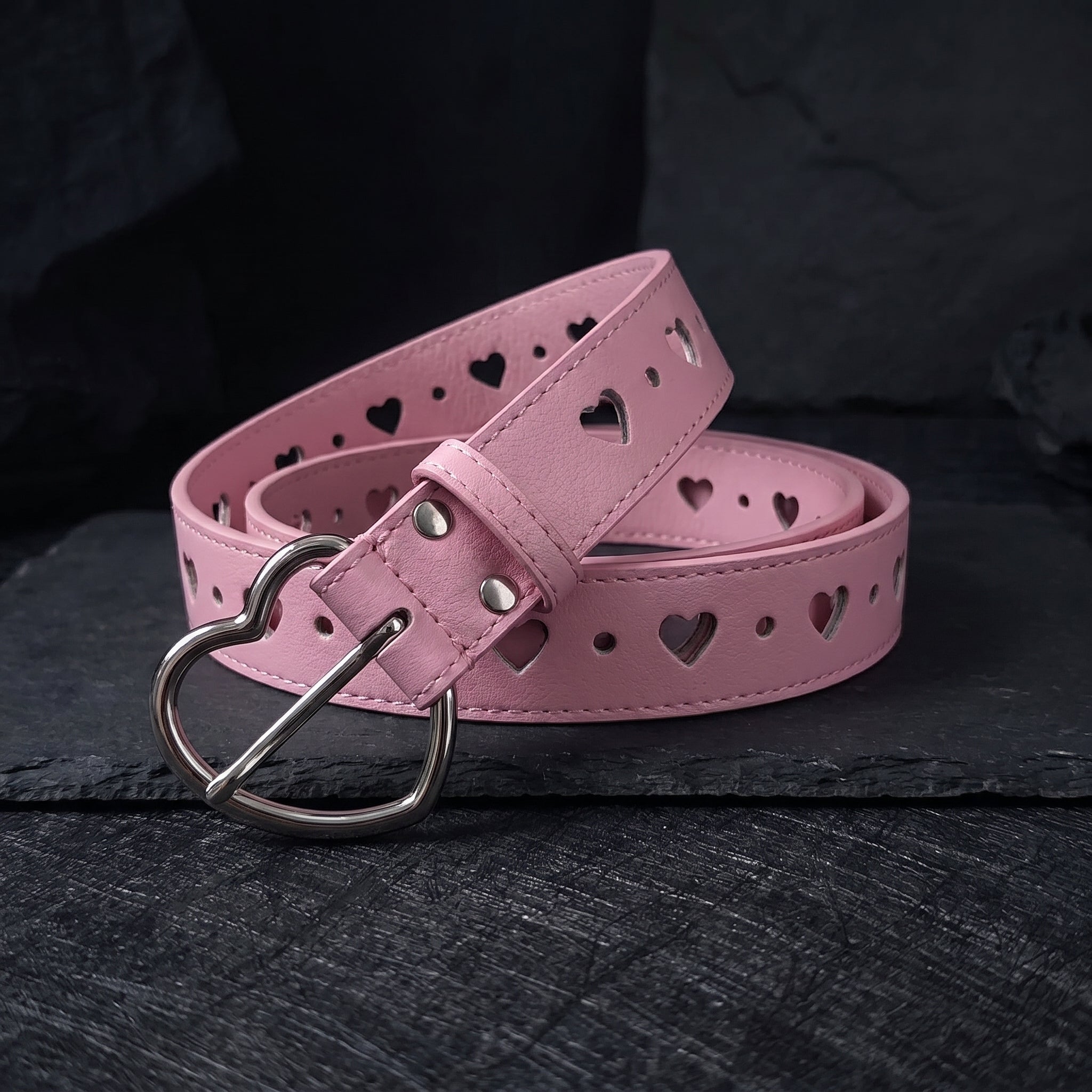 Cinto Y2K Rosa com Strass Estilo Coreano