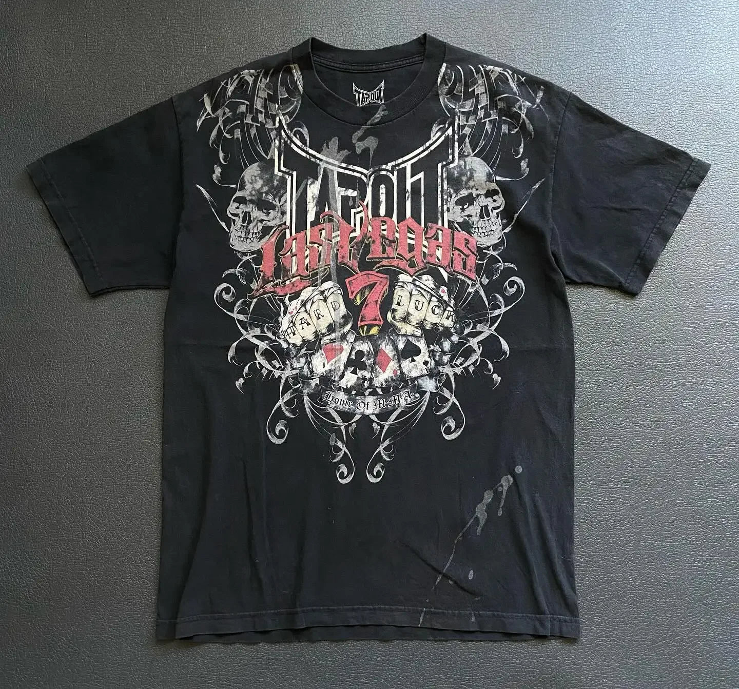 Camiseta Y2k Vintage Estampa Esqueleto Dual-Sleeve