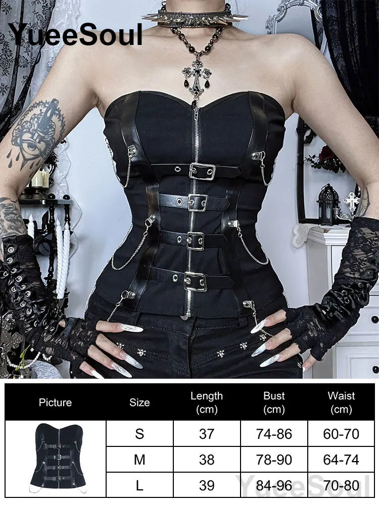 Cropped Gótico de Renda e Malha Y2K Fairycore