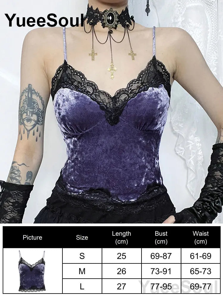 Cropped Gótico de Renda e Malha Y2K Fairycore
