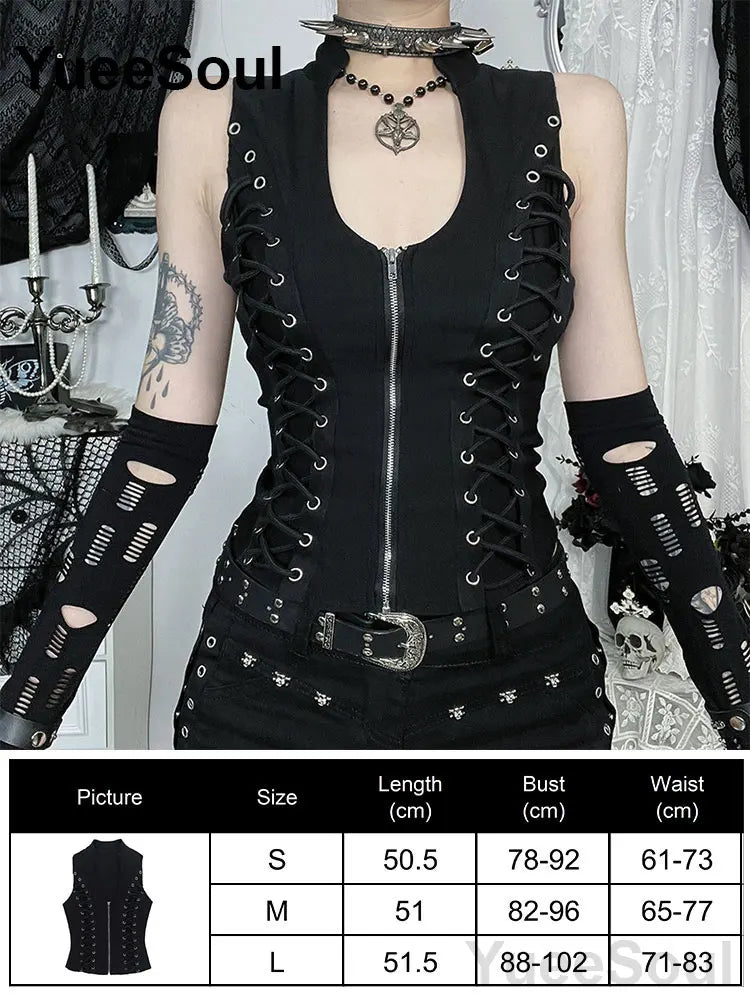 Cropped Gótico de Renda e Malha Y2K Fairycore