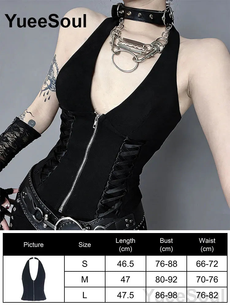 Cropped Gótico de Renda e Malha Y2K Fairycore