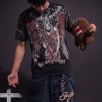 Camiseta Oversized Goth Bloody Angel