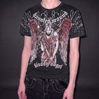 Camiseta Oversized Goth Bloody Angel