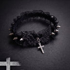 Choker Gótico de Renda Lolita "Dark Heart"