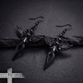 Brincos Cruz Metal Preto