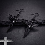 Brincos Cruz Metal Preto
