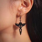Brincos Cruz Metal Preto