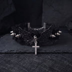 Choker Gótico de Renda Lolita "Dark Heart"