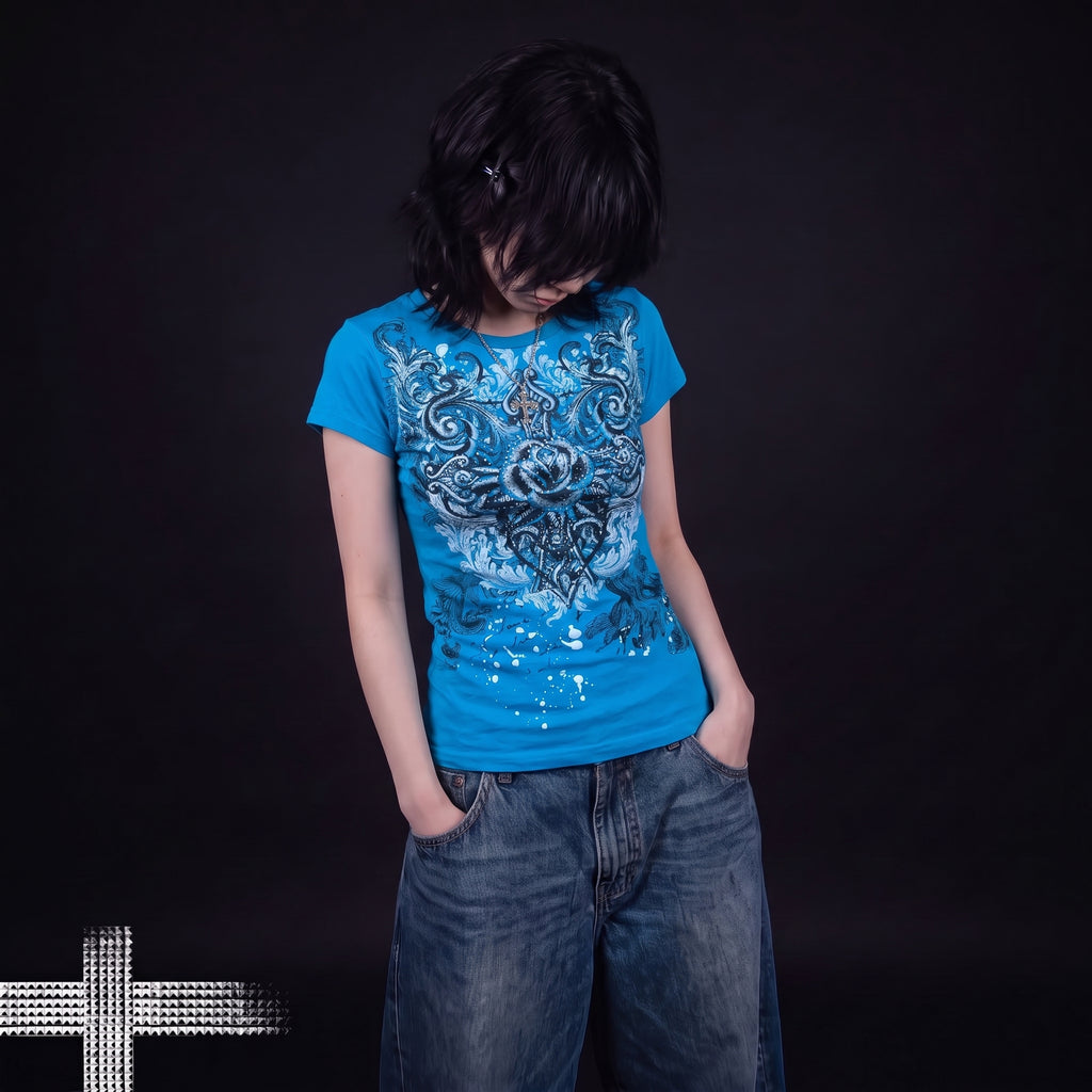 T-Shirt Baby Look Y2K Estética Harajuku